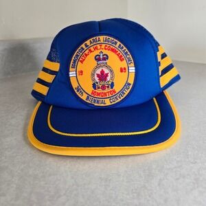 Vintage Edmonton Legion Branches Trucker‎ Hat 1989 Alta N.W.T. Command